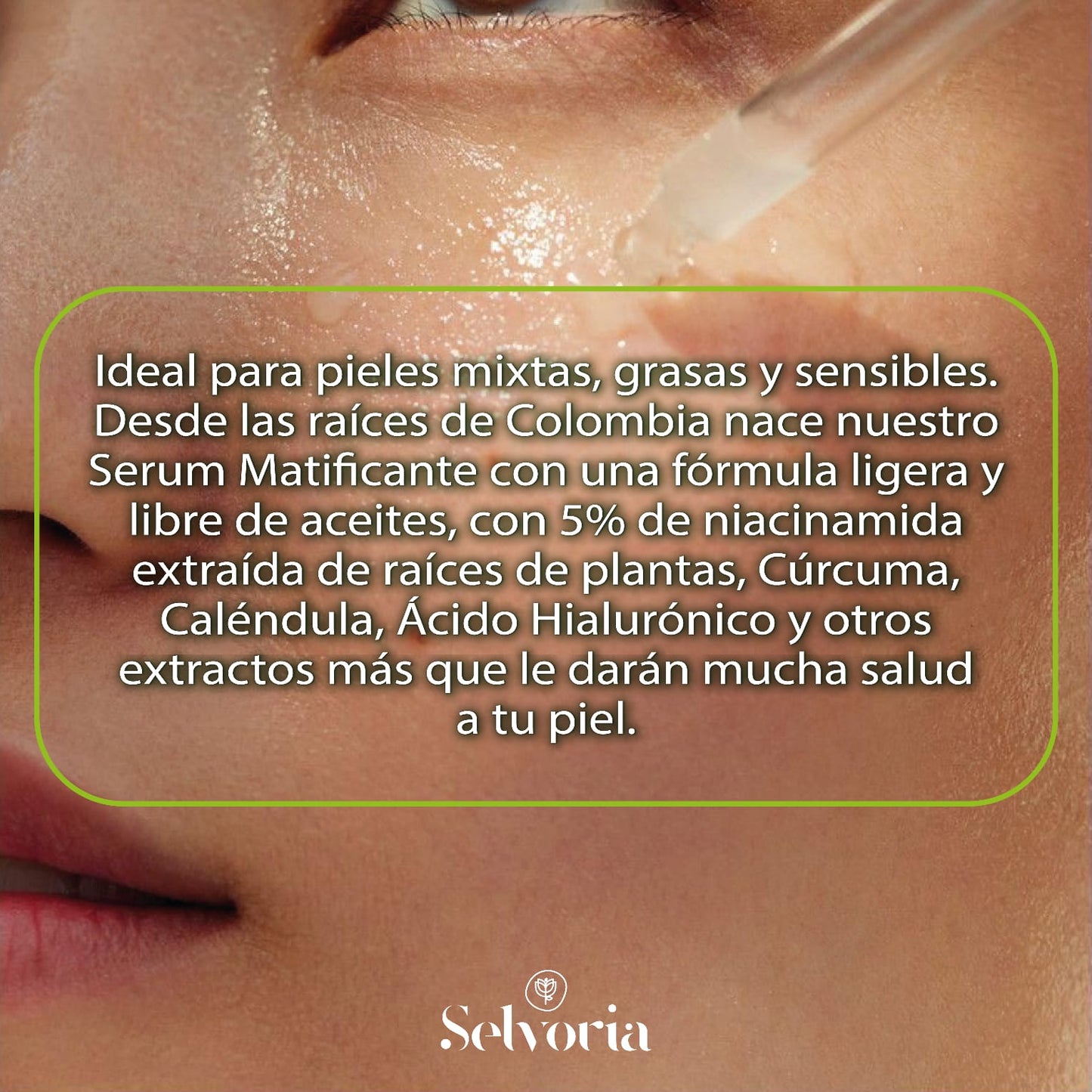 Serum Facial Matificante Niacinamida 5% + Cúrcuma