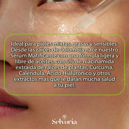 Serum Facial Matificante Niacinamida 5% + Cúrcuma